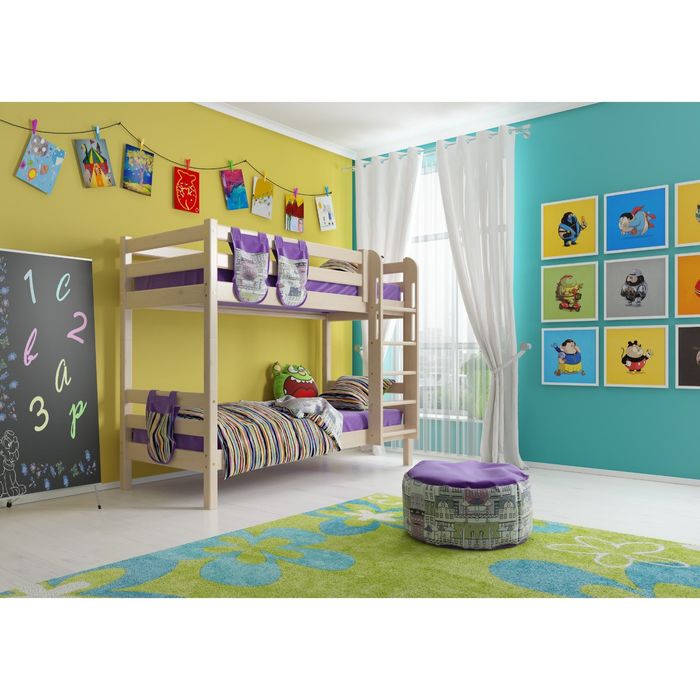 Двухъярусная кровать Соня с прямой лестницей Вариант 9