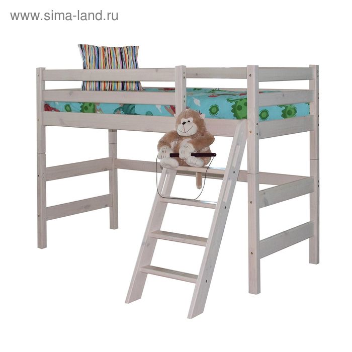 детская двухъярусная кровать мебельград соня с наклонной лестницей вариант 10 Полувысокая кровать Соня с наклонной лестницей Вариант 6