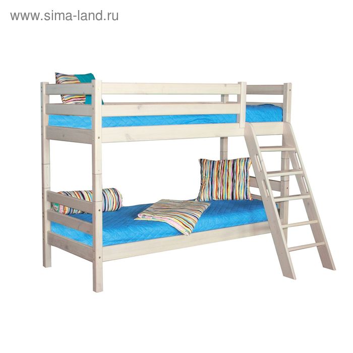 Двухъярусная кровать Соня с наклонной лестницей Вариант 10 кровать двухъярусная соня с наклонной лестницей 2020х1580х1560 эмаль лаванда