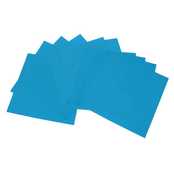 Фоамиран набор 10 листов 50х50, 1 мм "Небесно-голубой" (f04)