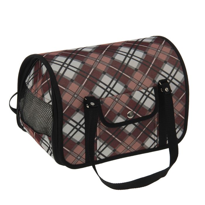 Сумка-переноска каркасная с карманом, 31 х 20,5 х 22 см, микс цветов