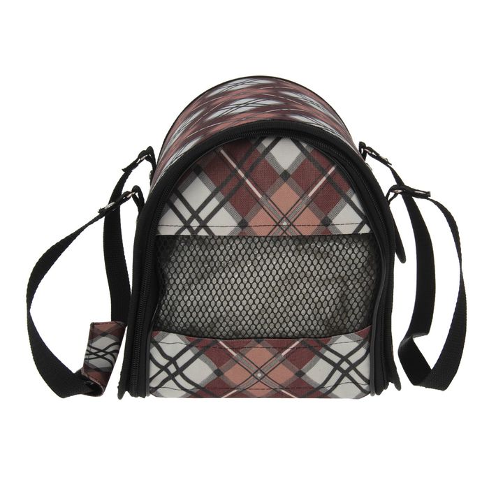 Сумка-переноска каркасная с карманом, 31 х 20,5 х 22 см, микс цветов