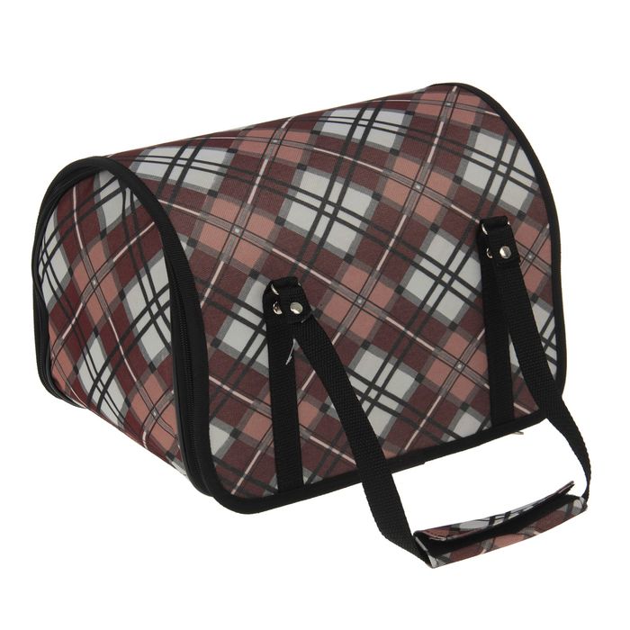 Сумка-переноска каркасная с карманом, 31 х 20,5 х 22 см, микс цветов