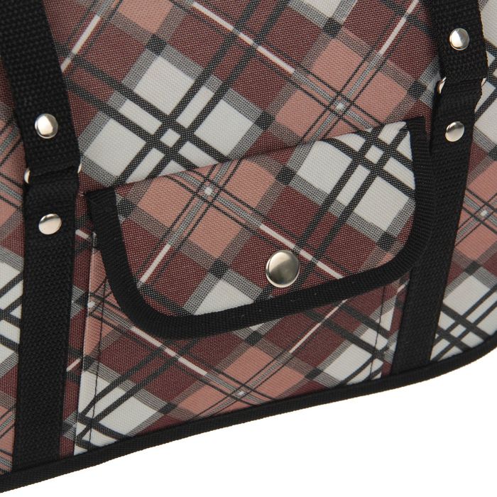 Сумка-переноска каркасная с карманом, 31 х 20,5 х 22 см, микс цветов