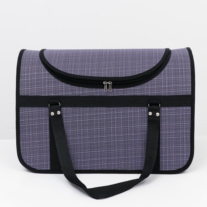 фото Сумка - переноска для животных, с люком, 46 х 28,5 х 29 см, микс цветов пижон