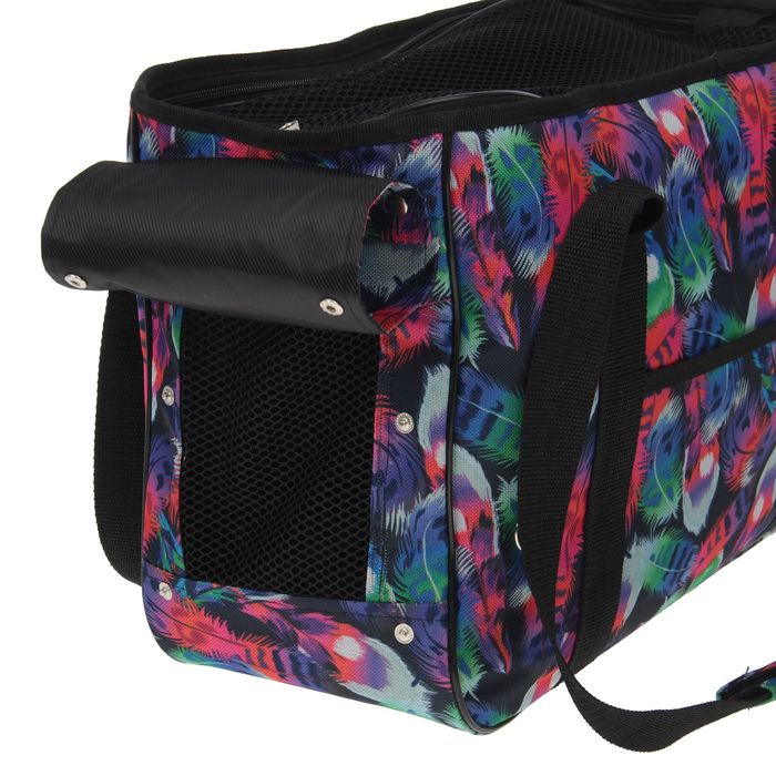 Сумка-переноска с дополнительным окном, 39 х 18 х 29 см, микс цветов