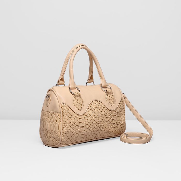 Сумка женская на молнии, 1 отдел, цвет молочный