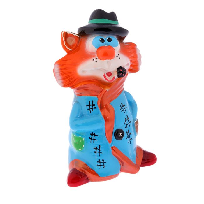 Копилка "Кот Фёдор", глянец, оранжевая