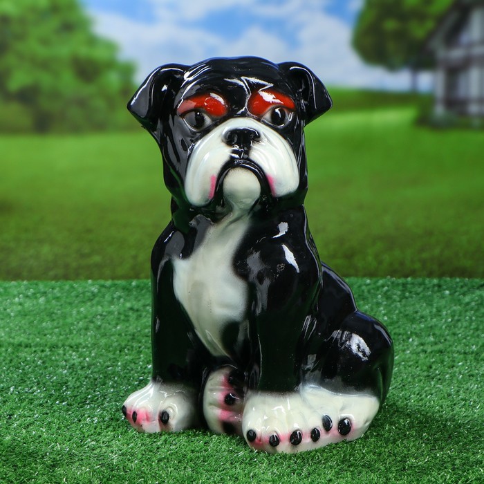 Статуэтка "Бульдог", большая, чёрная