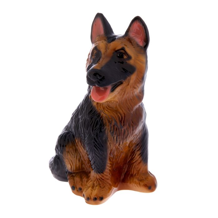 Статуэтка "Овчарка", средняя, чёрно-рыжая