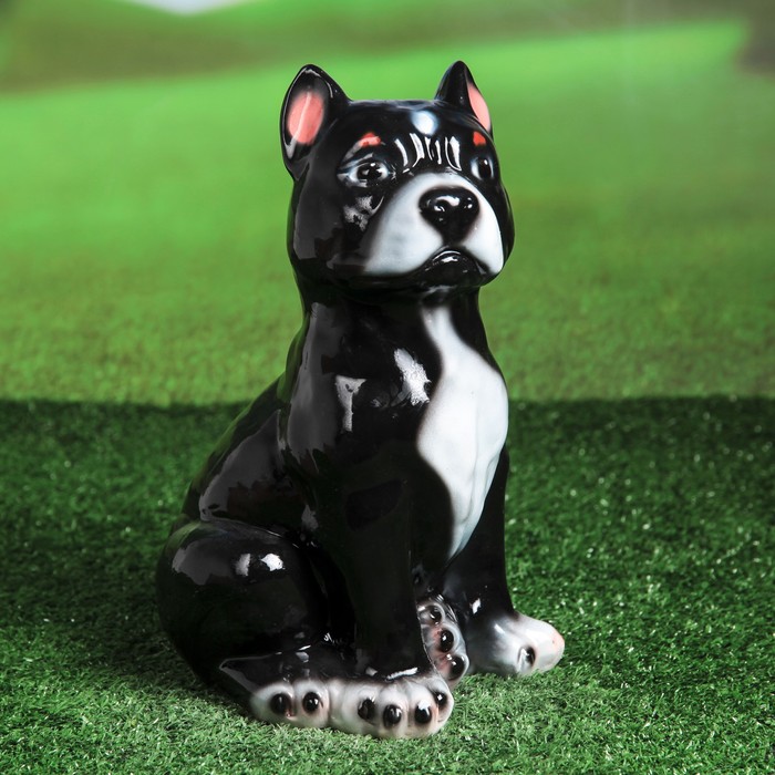 Статуэтка "Питбуль", большая, чёрная