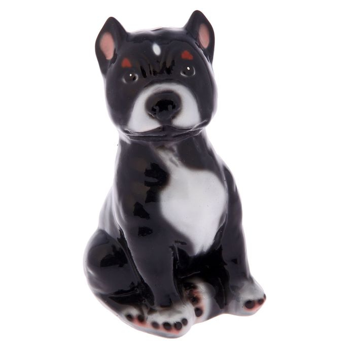 Статуэтка "Питбуль", малая, чёрная
