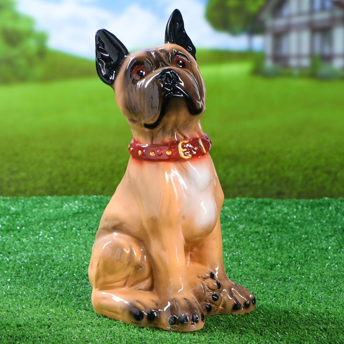 Статуэтка "Собака Боксёр", бежевая