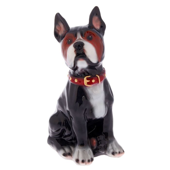 Статуэтка "Собака Боксёр", чёрная