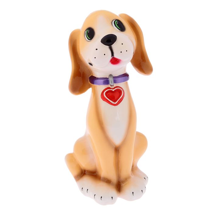 Статуэтка "Собака Риччи", бело-бежевая