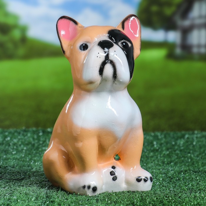 Статуэтка "Французский бульдог", малая, бежевая