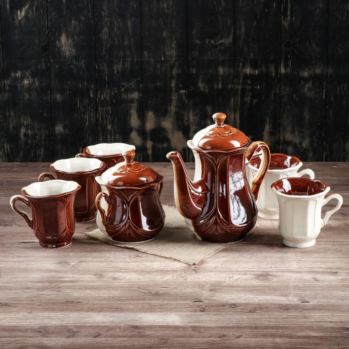 Чайный сервиз "Ажур" день-ночь, 8 предметов