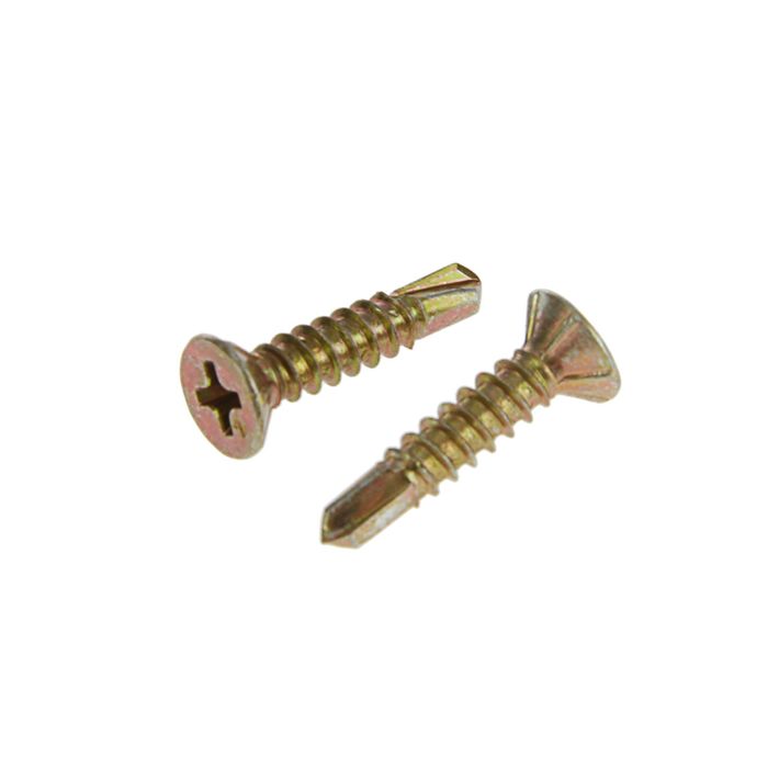 Саморезы оконные TECH-KREP, 3.9х19 мм, с буром, жёлтый цинк, 500 шт.