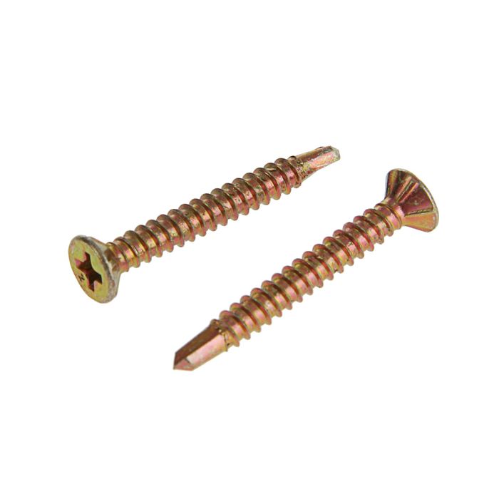 Саморезы оконные TECH-KREP, 3.9х32 мм, с буром, жёлтый цинк, 500 шт.