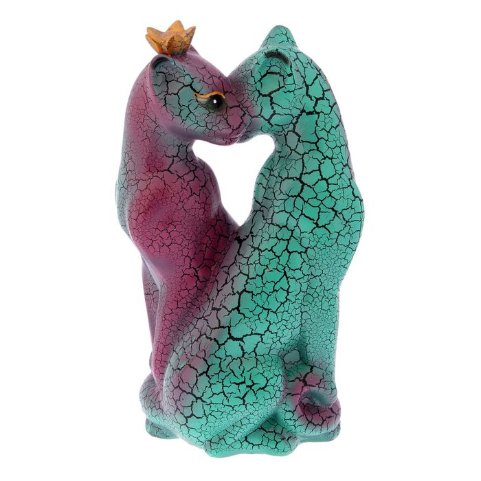 Копилка "Пантера пара Корона" кракелюр, микс