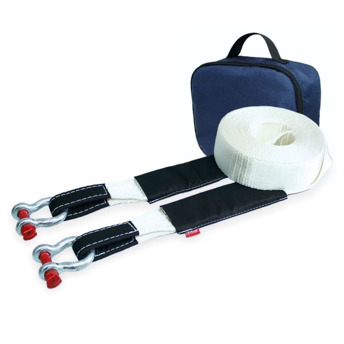 Динамический строп, рывковый Tplus 7 т 9 м серия "Туризм" + шаклы 3.25 т (2 шт.) + сумка, T002400