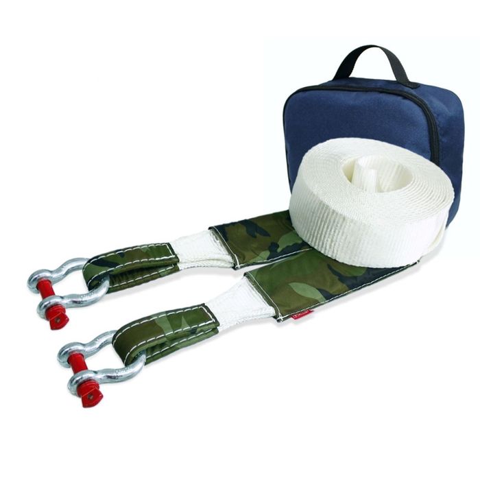 Динамический строп, рывковый Tplus 6 т 9 м серия "Туризм" + шаклы 2 т (2 шт.) + сумка, T007150   213