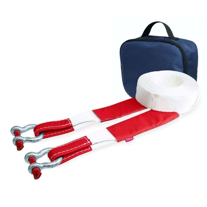 Динамический строп, рывковый Tplus 10 т 9 м серия "Туризм" + шаклы 3.25 т (2 шт.) + сумка, T002418
