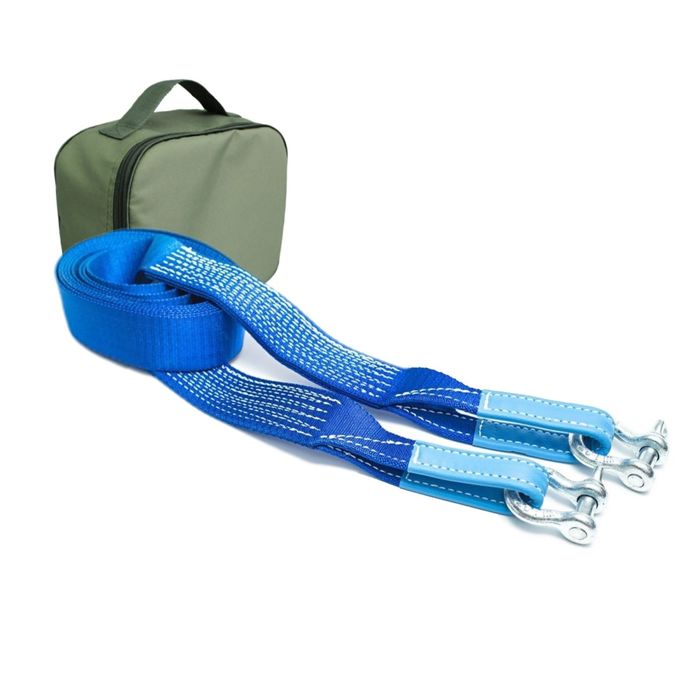 Динамический строп, рывковый Tplus 4.5 т 5 м серия "Стандарт" + шаклы 2 т (2 шт.) + сумка, T001958