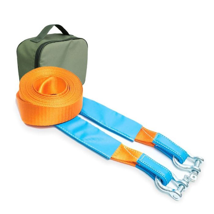 Динамический строп, рывковый Tplus 9 т 9 м серия "Стандарт" + шаклы 2 т (2 шт.) + сумка, T001964 2