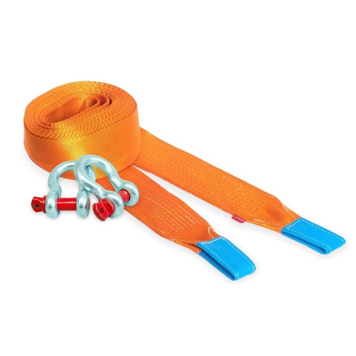 Динамический строп, рывковый Tplus 14 т 9 м серия "Стандарт" + шаклы 4.75 т (2 шт.), T001208 21376