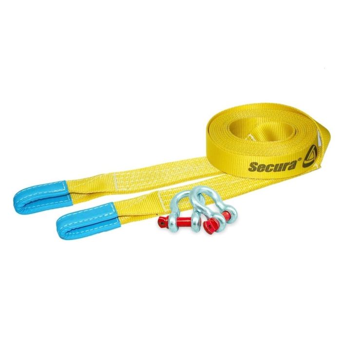 Динамический строп, рывковый Tplus 11 т 9 м серия PRO "Secura" + шаклы 3.25 т (2 шт.), T000339 213