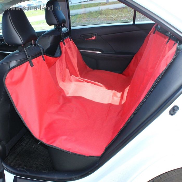 фото Авточехол-накидка на заднее сиденье tplus, оксфорд, красный, t002211