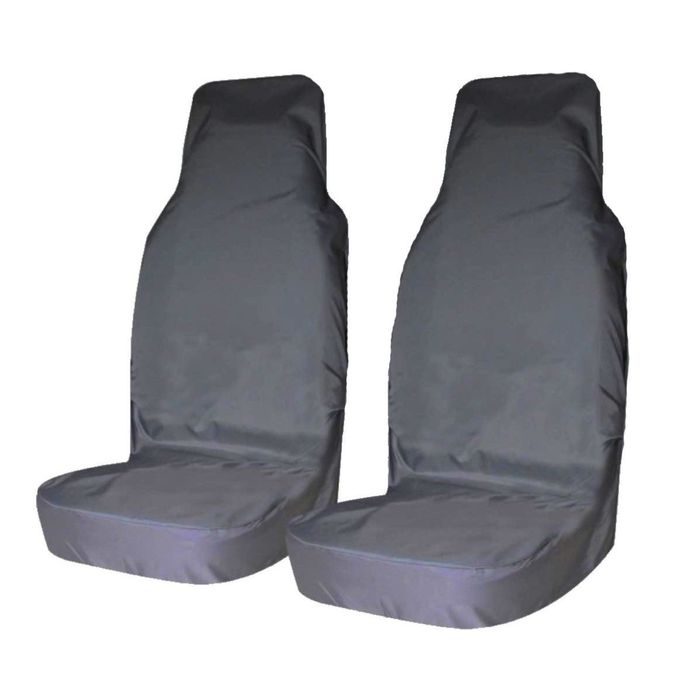 Авточехол грязезащитный Tplus на передние сиденья, 2 шт., серый, оксфорд 240, T001266
