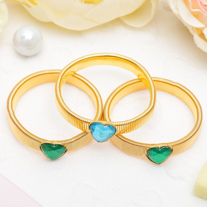 Браслет детский "Выбражулька" сердце, цвет МИКС