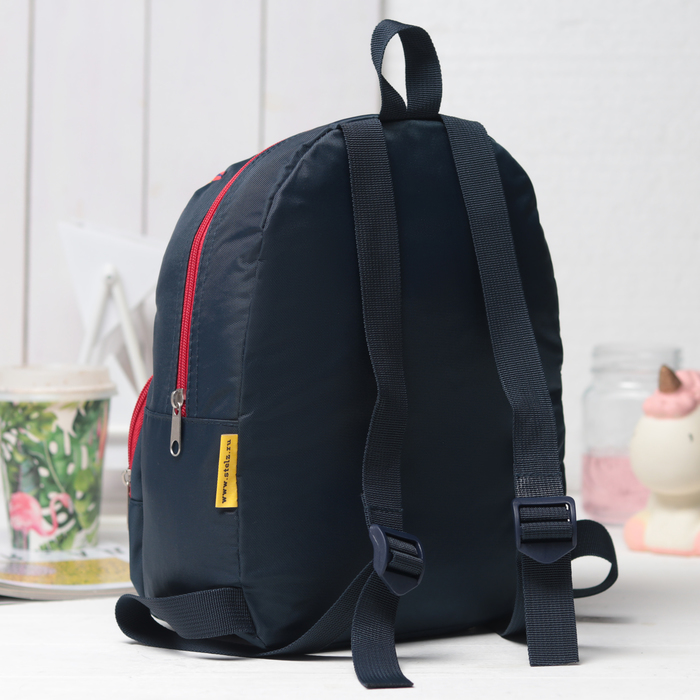 Рюкзак на молнии "Мяч", 1 отдел, наружный карман, цвет синий