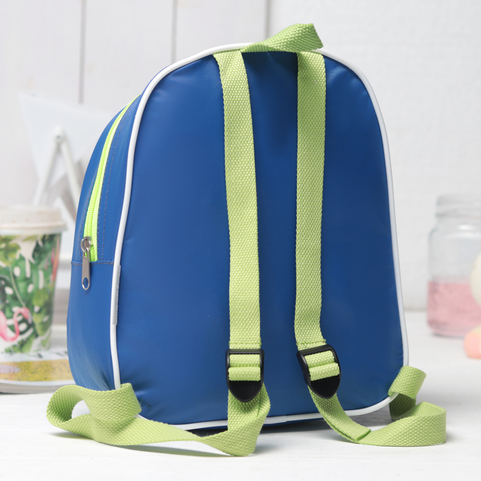 Рюкзак на молнии "Самолёт", 1 отдел, цвет синий