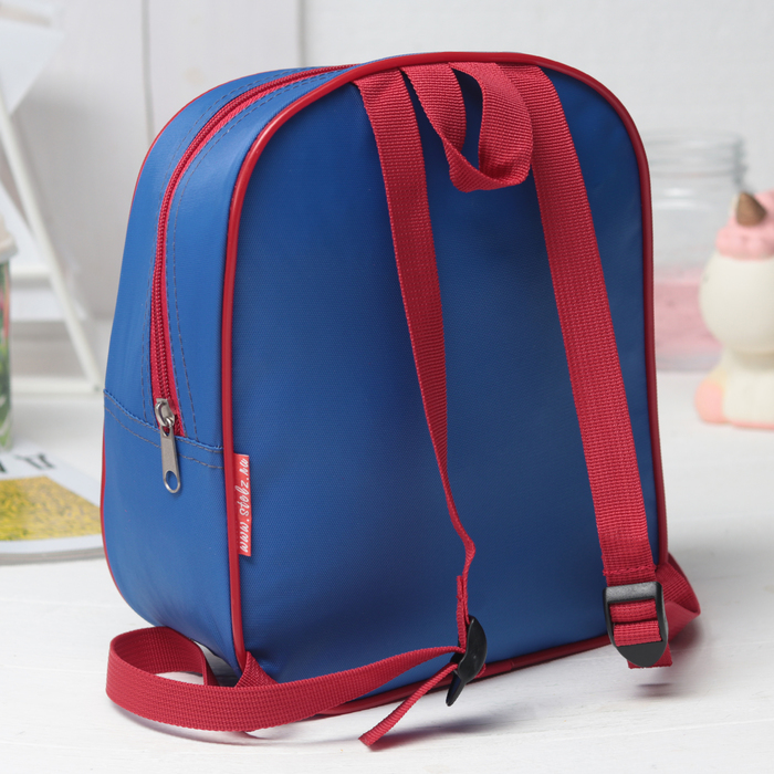 Рюкзак на молнии "Машинки", 1 отдел, цвет синий