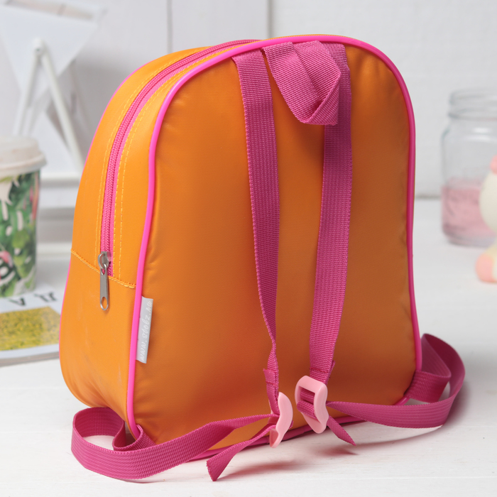 Рюкзак на молнии "Котёнок", 1 отдел, цвет оранжевый