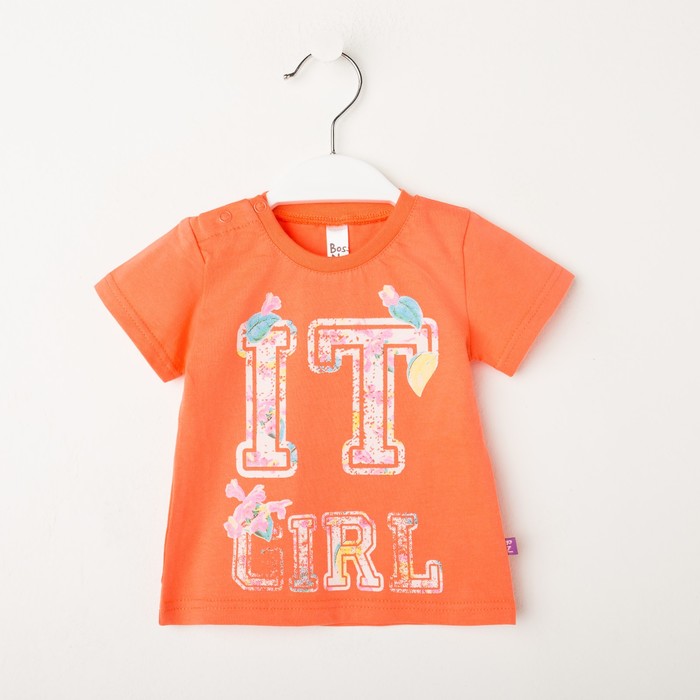 Футболка для девочки, рост 86-92 см, цвет персиковый 259М-161_М