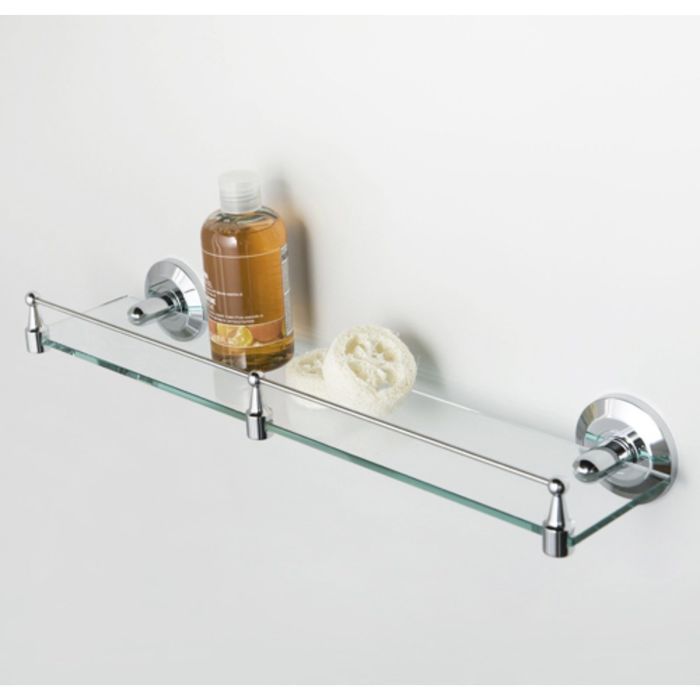 Полка стеклянная с бортиком