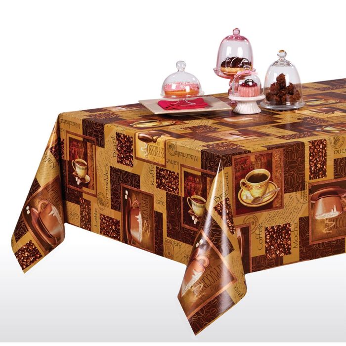 Клеенка столовая 100х140 см "Кофе"