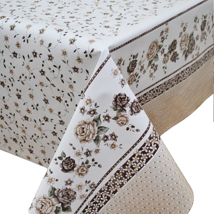 Клеенка столовая 130х165 см "Узор цветы"