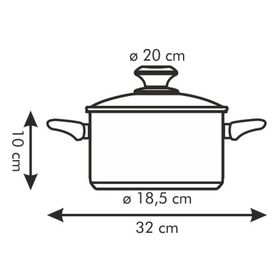 

Кастрюля Tescoma Presto с крышкой, d=20 см, 3 л