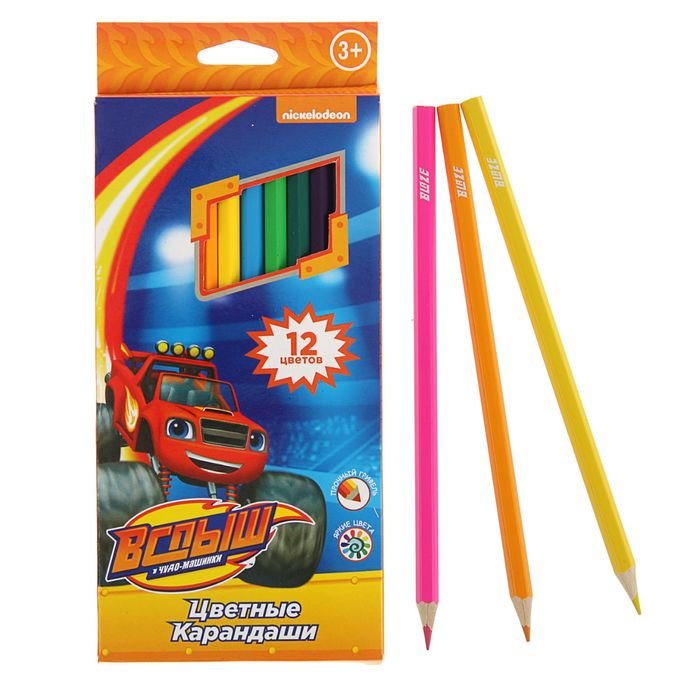 Карандаши 12 цветов "Вспыш"