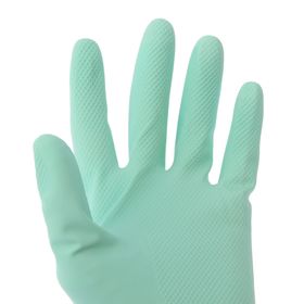 Перчатки хозяйственные резиновые размер L, лёгкие, прочные, пара, цвет зелёный от Сима-ленд