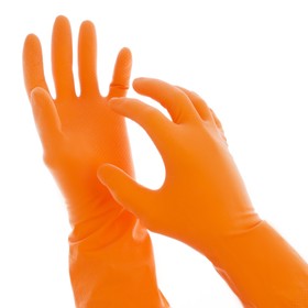 Перчатки резиновые с хлопковым напылением, размер S, цвет МИКС от Сима-ленд