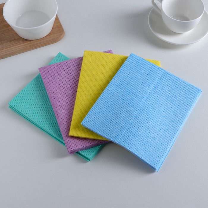 Набор салфеток 3 шт, вискоза, вафельные