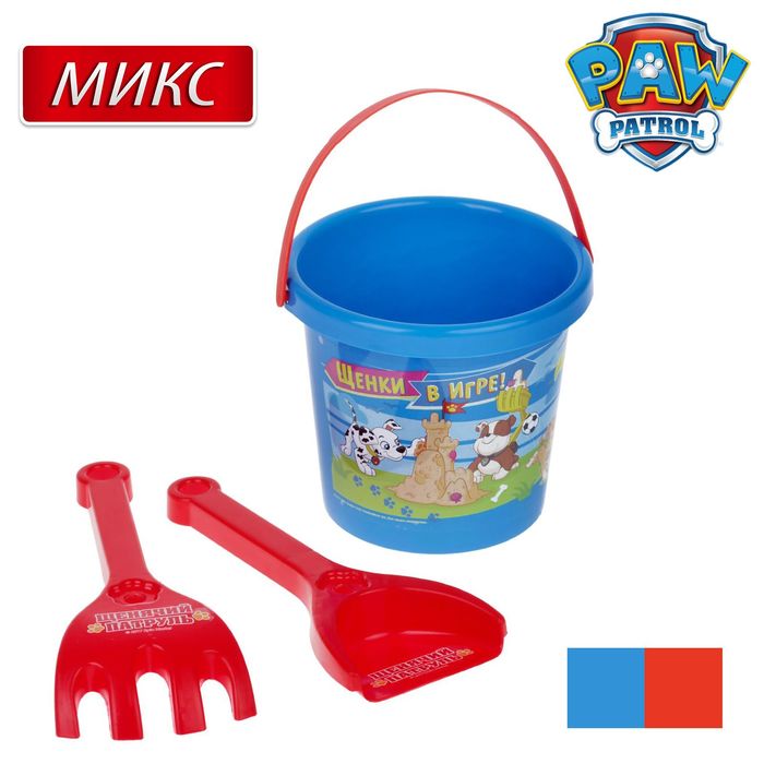 Щенячий патруль. Набор для игры с песком "Щенки в игре" 3 предмета МИКС