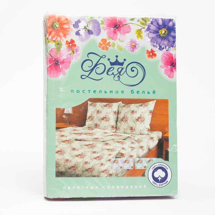 Постельное бельё 1,5сп ФЕЯ 3080 148х210см, 150х210см, 70х70см 2шт, бязь 105 гр/м