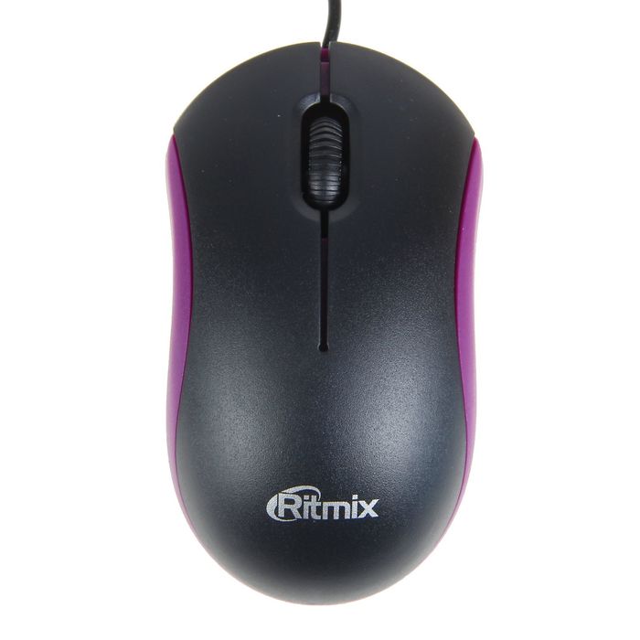 Компьютерная мышь RITMIX ROM-111, проводная, USB, 800 dpi, фиолетовая
